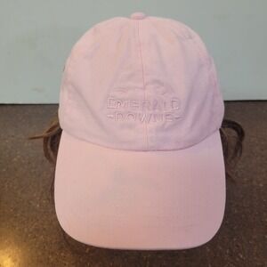 Emerald Downs Pink Hat Cap Strap Back Adult One Size Cotton